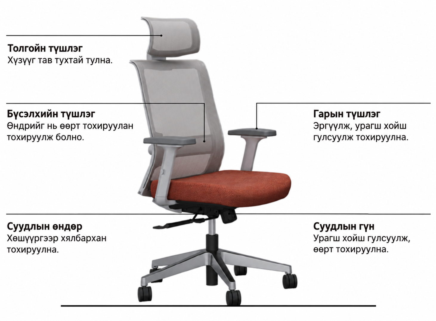 тав тухтай ажлын сандал