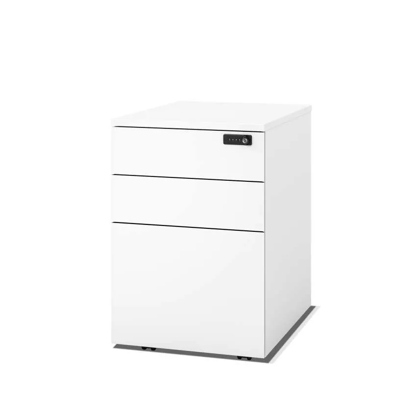 1 - Aside - 3 Drawer Pedestal in Warm White.webp