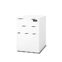 1 - Aside - 3 Drawer Pedestal in Warm White.webp