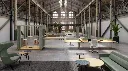 7 - Longhouse Bench with Social Table and Pavilion.webp