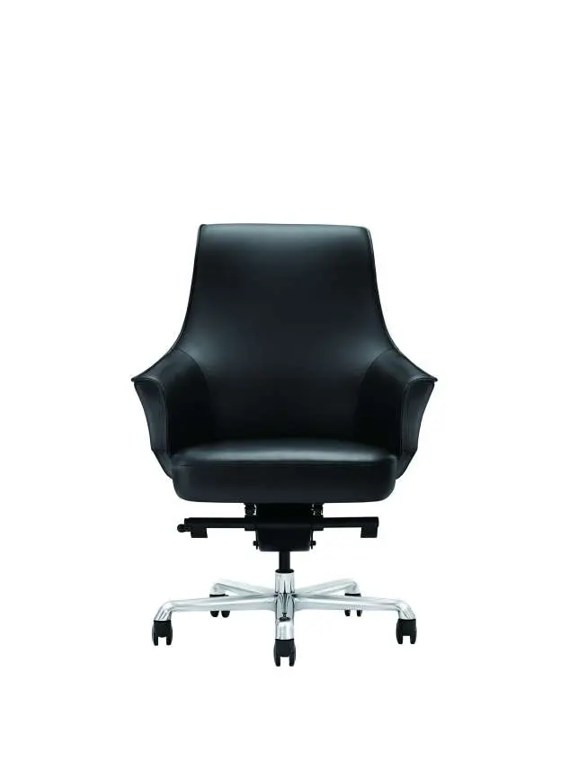 5 - Rhythm - β Guest Leather Chair in Carbon Black.webp