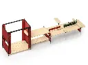 31 - Longhouse Bench with Pavilion and Social Table.webp