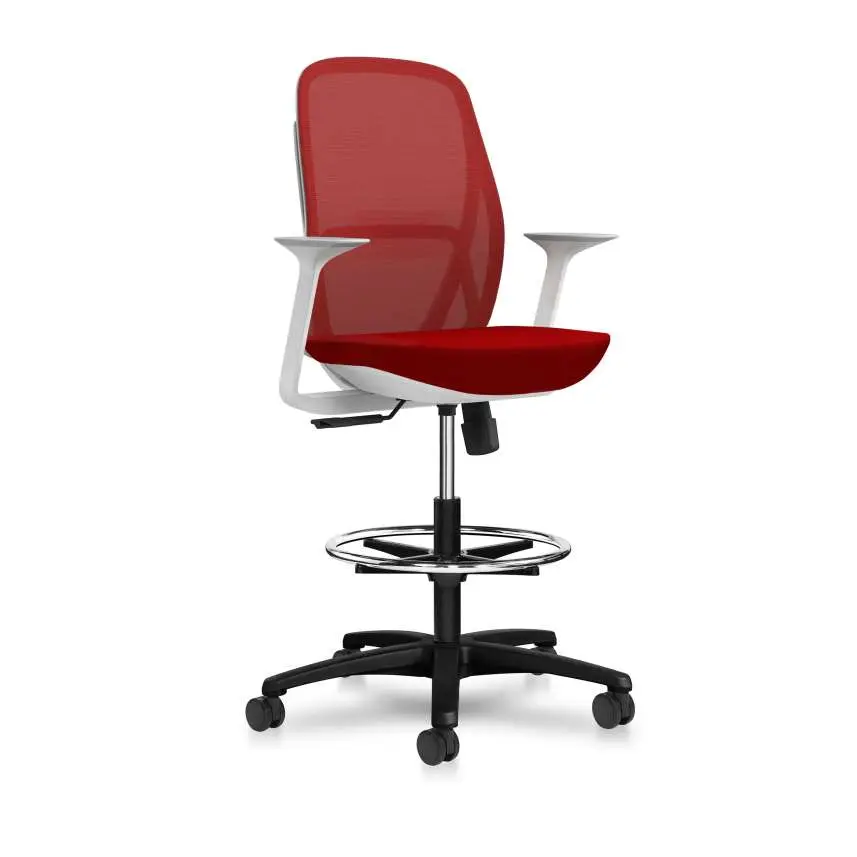 54 - Trus - Stool Mid Back Cushioned with Foot Ring & Casters45°_Front_View_MT02_NW16.webp
