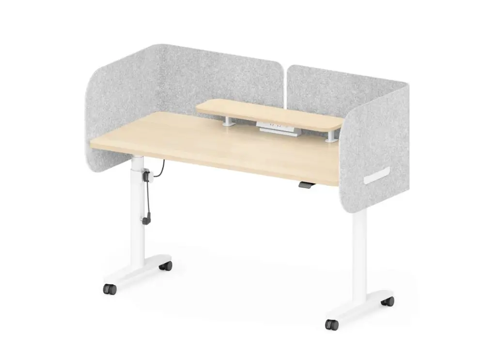 4 - Avail Go Height-adjustable Mobile Desk with PET Screen and Secondary Shelf_MFAS_TP03.webp