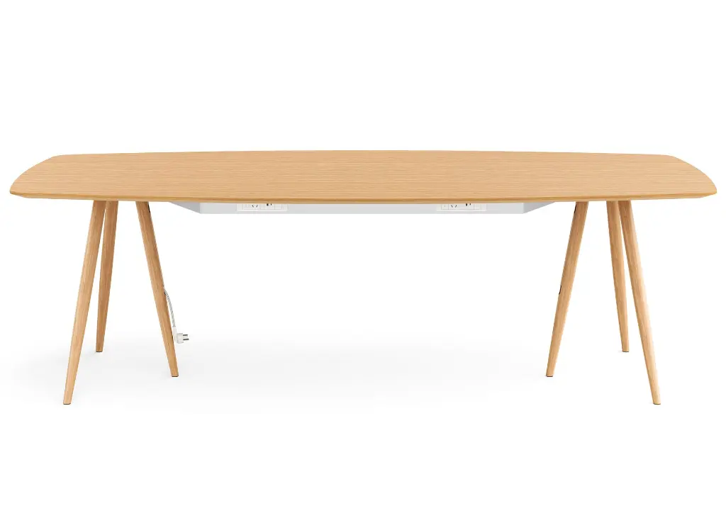 005_12 - Brunch MFC - Ovoid Meeting Table with Power Socket and Hydrographic Printing Leg_MFLO_HO.webp