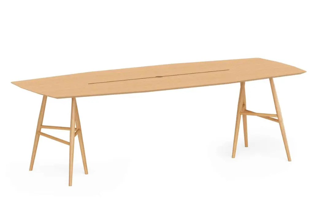 2 - Brunch Veneer - Ovoid Meeting Table With Slot_VRO.webp