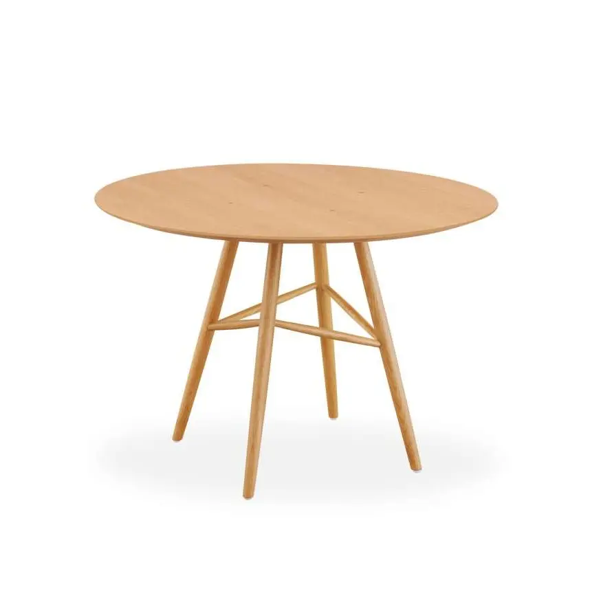 7 - Brunch Veneer - Round Meeting Table with 4 Leg_VRO.webp