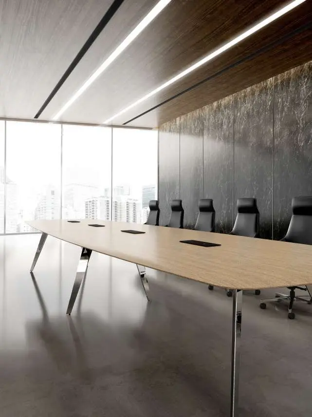3 - Comet Combo Meeting Table and Rhythm - α Chair (SS Material refers to actual swatch card sample).webp