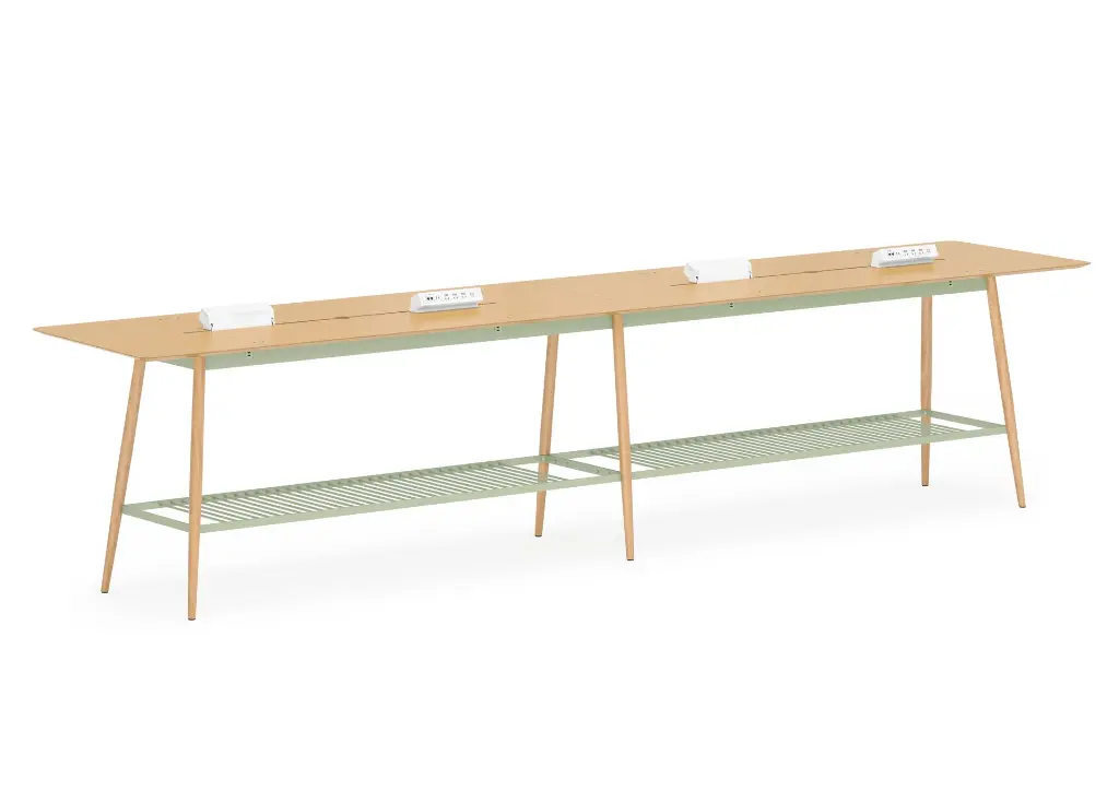 007_13 - Commons Veneer - Rectangular Island High Table with Slot, USB Port and LX1_VRO_SA.webp