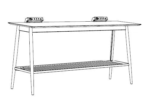 Commons Veneer Window + Cable tray, 2 LX1 sockets