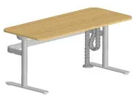 Duplex Fixed Height Workstation 1 Person
