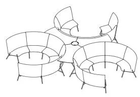 PERCH Sofa Set 14 w/Sockets