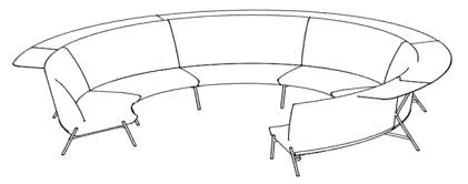 PERCH Sofa Set 9 w/Sockets